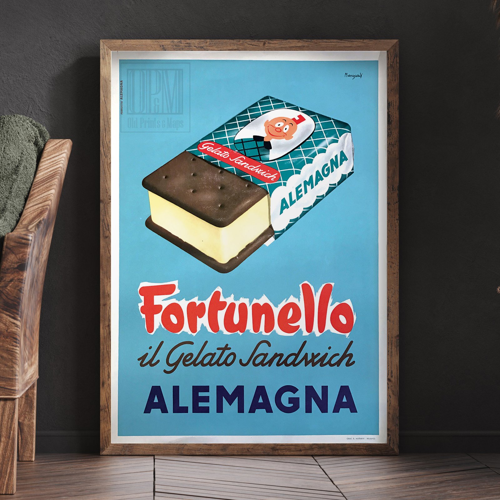 Fortunello | Mario Menzardi | 1954 | Vintage Ads | Wall Art Print